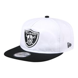 Las Vegas Raiders White and Black Golfer New Era Snapback Hat