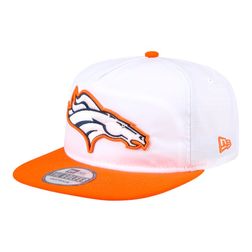 Denver Broncos White and Orange Golfer New Era Snapback Hat