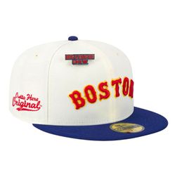 Boston Red Sox Chrome White Big League Chew Original New Era 59FIFTY Fitted Hat