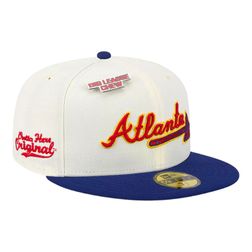 Atlanta Braves Chrome White Big League Chew Original New Era 59FIFTY Fitted Hat