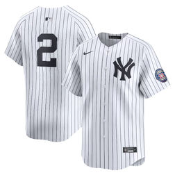 New York Yankees Derek Jeter No Name 2020 HOF Patch Nike White Home Limited Player Jersey