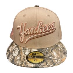 New York Yankees Camel Realtree 2009 Inaugural Season Patch Green UV New Era 59FIFTY Fitted Hat