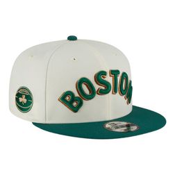 Boston Celtics Cream and Kelly Green 2023-24 City Edition NBA New Era 9FIFTY Snapback Adjustable Hat