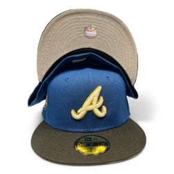 Atlanta Braves Two Tone Inc Adoption Awareness 1999 WS Patch Gray UV New Era 59FIFTY Fitted Hat