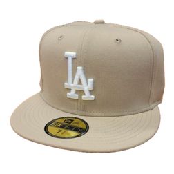 Los Angeles Dodgers Camel Brown White Basic Gray UV New Era 59FIFTY Fitted Hat