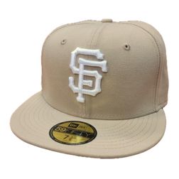 San Francisco Giants Camel Brown White Basic Gray UV New Era 59FIFTY Fitted Hat