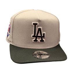 Los Angeles Dodgers Gray Black Two Tone 50th Anniversary Patch Green UV New Era 9FIFTY A-Frame Snapback Hat