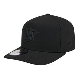 Houston Astros Black on Black Gray UV New Era 9FIFTY A-Frame Snapback Hat