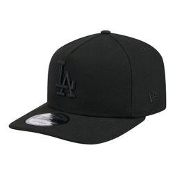 Los Angeles Dodgers Black on Black Gray UV New Era 9FIFTY A-Frame Snapback Hat