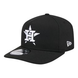 Houston Astros White on Black Gray UV New Era 9FIFTY A-Frame Snapback Hat