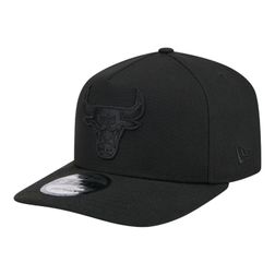 Chicago Bulls Black on Black Gray UV New Era 9FIFTY A-Frame Snapback Hat