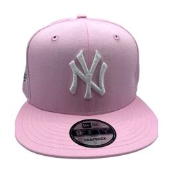 New York Yankees Pink 1999 WS Patch Gray UV New Era 9FIFTY Snapback Hat