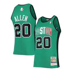 Boston Celtics Ray Allen Mitchell & Ness Green 2007-08 Hardwood Classics Authentic Jersey