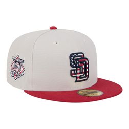 San Diego Padres Khaki and Red Fourth of July 2024 New Era 59FIFTY Fitted Hat