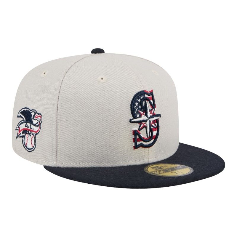 Seattle Mariners Khaki and Black Fourth of July 2024 New Era 59FIFTY ...