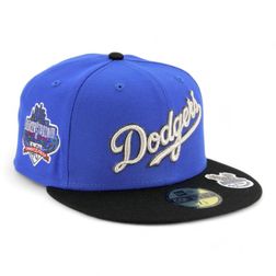 Los Angeles Dodgers Bead Blue and Black 40th Anniversary Patch Gray UV New Era 59FIFTY Fitted Hat