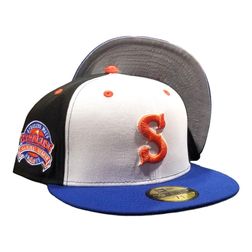 Syracuse Mets White 2019 Inaugural Season Patch Gray UV MiLB New Era 59FIFTY Fitted Hat