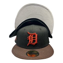 Detroit Tigers Black and Brown CG Aux Pack Part 2 Tiger Stadium Patch Gray UV New Era 59FIFTY Fitted Hat