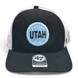 Utah Hockey Club Black 47' Brand Trucker Adjustable Hat