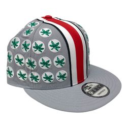 Ohio State Buckeyes Gray NFL Helmet Pack New Era 9FIFTY Snapback Hat