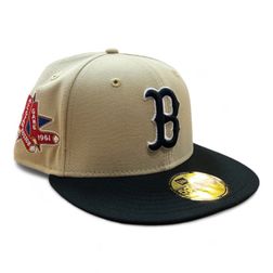 Boston Red Sox Vegas Gold "Gold Strike" 1961 All Star Game Patch Black UV New Era 59FIFTY Fitted Hat