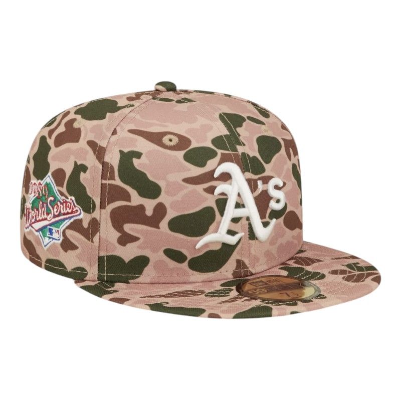 Oakland Athletics Duck Camo 1989 WS Patch Orange UV New Era 59FIFTY Fitted Hat