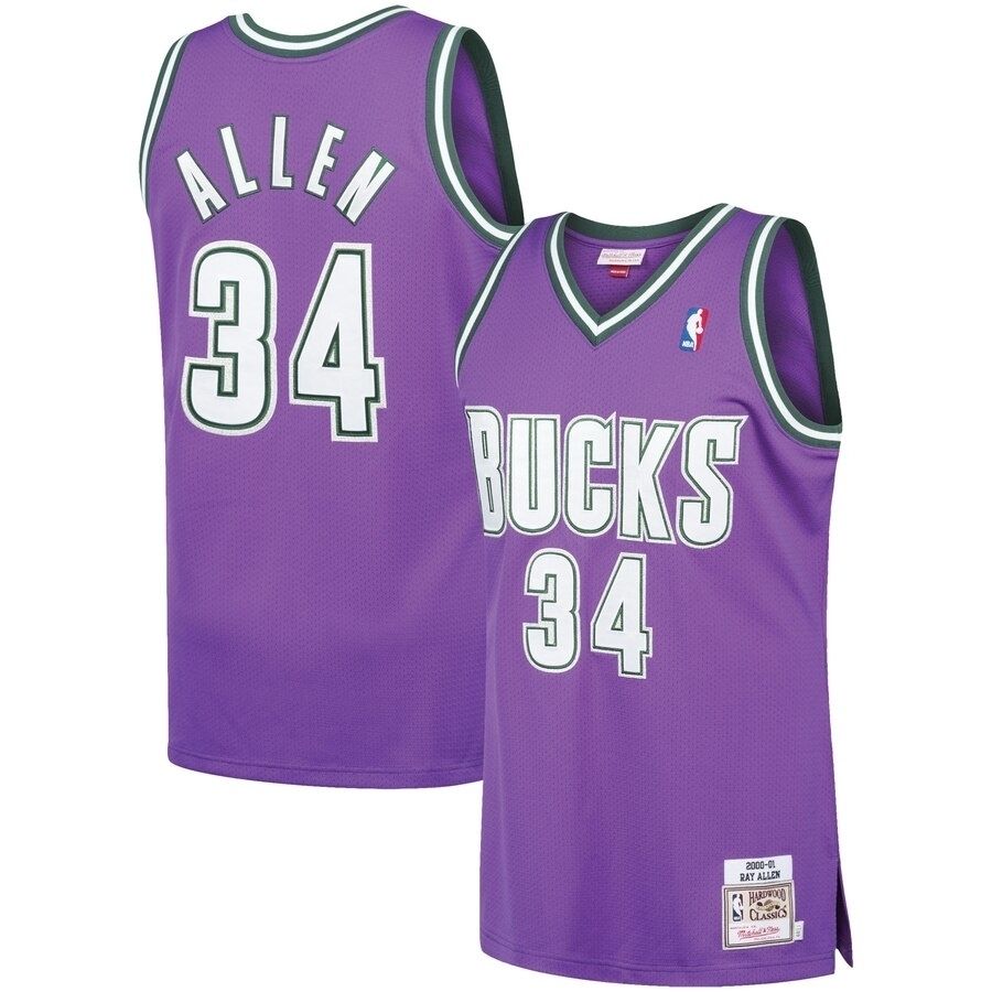 Ray Allen Milwaukee Bucks Mitchell & Ness Hardwood Classics