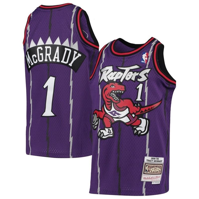 TRACY MCGRADY TORONTO RAPTORS JERSEY YOUTH/BOYS MITCHEL & NESS WHITE