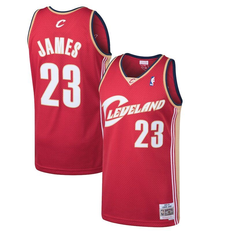 Youth LeBron James Cleveland Cavaliers Mitchell & Ness Hardwood Classics  Swingman Red Jersey