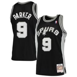 Tony Parker San Antonio Spurs Mitchell & Ness 2001-02 Hardwood Classics Swingman Black Jersey