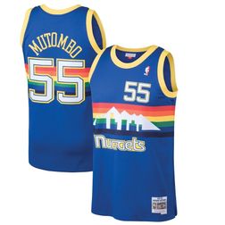 Dikembe Mutombo Denver Nuggets Mitchell & Ness 1991-92 Hardwood Classics Swingman Blue Jersey