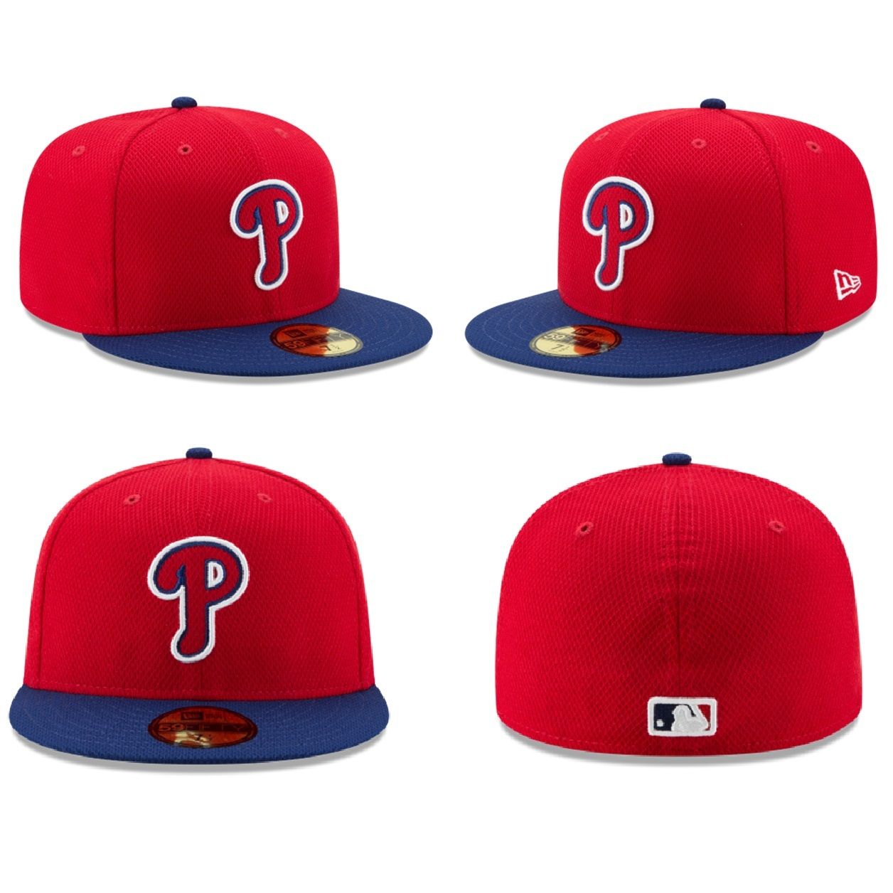 Philadelphia Phillies Red / Blue Diamond Era Performance 59FIFTY Fitted Hat