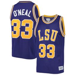 Men's Shaquille O'Neal LSU Tigers Purple Original Retro Brand Throwback Jersey