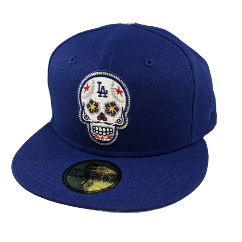 Dodgers Fitted New Era 59FIFTY Day of the Dead Sugar Skull Blue Cap Ha –  THE 4TH QUARTER