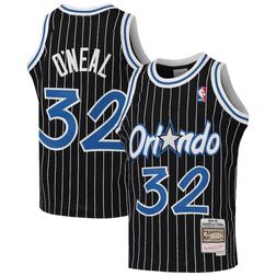 Youth Orlando Magic Shaquille O'Neal Mitchell & Ness Black Hardwood Classics Swingman Jersey