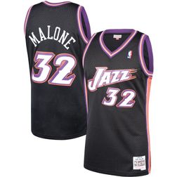 Utah Jazz Karl Malone Mitchell & Ness Black Hardwood Classics 1998-99 Swingman Jersey