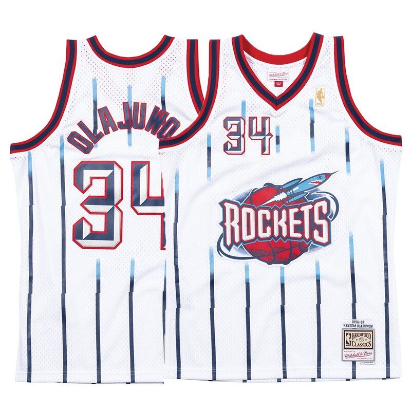 Hakeem Olajuwon Houston Rockets Mitchell Ness 1996-97