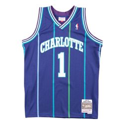 Charlotte Hornets Muggsy Bogues Mitchell & Ness 1994-95 Hardwood Classics Swingman Player Purple Jersey