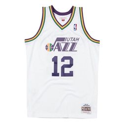 Utah Jazz John Stockton Mitchell & Ness 1991-92 Hardwood Classics Swingman Player White Jersey