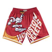 Houston Rockets Big Face Mitchell & Ness Red Shorts