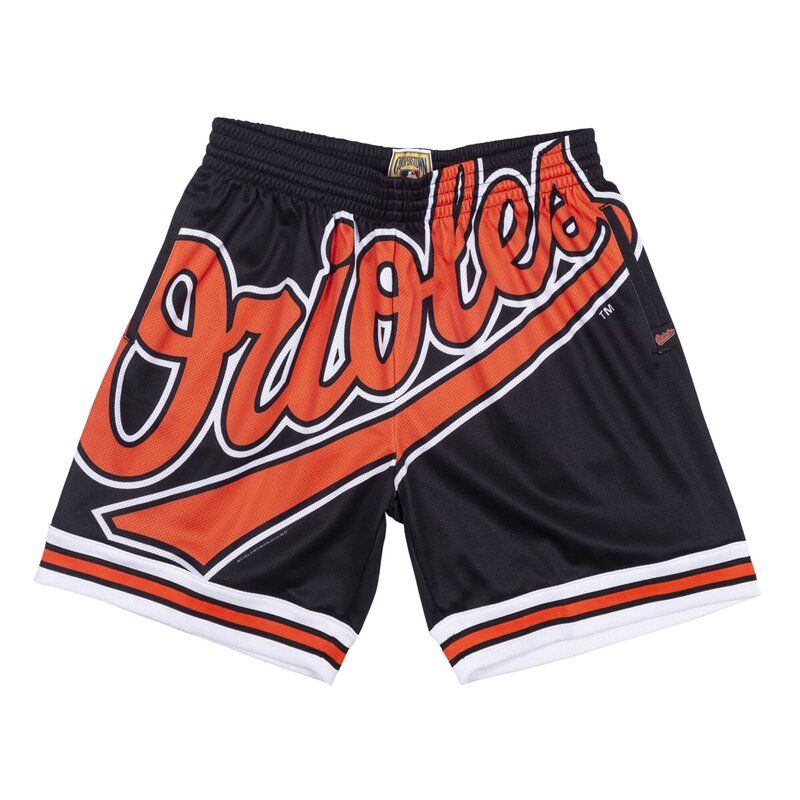 Baltimore Orioles Big Face Mitchell & Ness Black Shorts