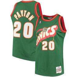 Youth Seattle SuperSonics Gary Payton Mitchell & Ness 1995-96 Hardwood Classics Swingman Green Jersey