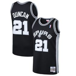 San Antonio Spurs Tim Duncan Mitchell & Ness 1998-99 Hardwood Classics Swingman Player Black Jersey