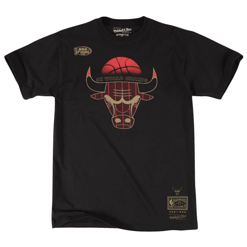 Mitchell & Ness Chicago Bulls Red Hardwood Classics The Champs Fitted Hat