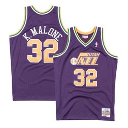 Youth Utah Jazz Karl Malone Mitchell & Ness 1991-92 Hardwood Classics Purple Swingman Jersey