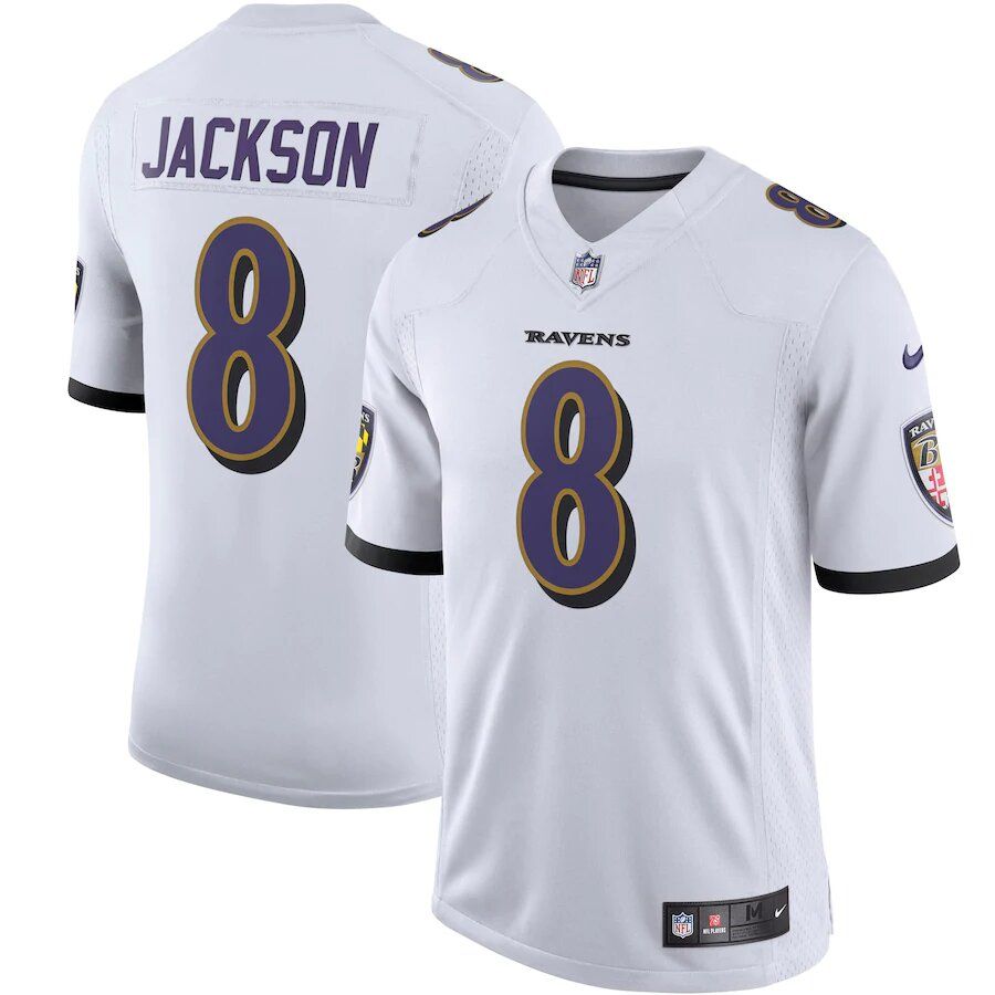 Lamar Jackson White Road Baltimore Ravens Vapor Nike Limited Jersey