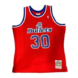 Washington Bullets Bernard King Mitchell & Ness 1990-91 Hardwood Classics Swingman Player Red Jersey