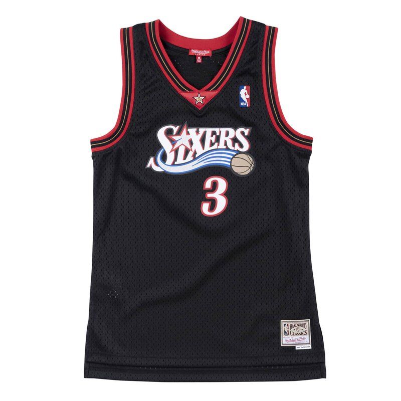 Allen Iverson Philadelphia 76ers Hardwood Classics Throwback NBA Swingman  Jersey