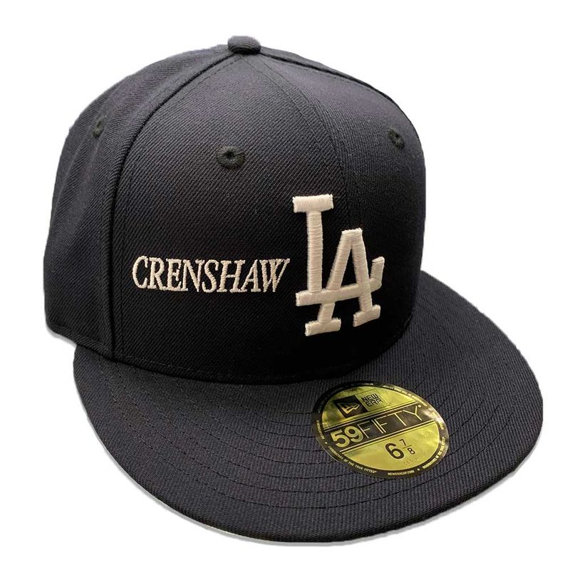 New Era Los Angeles Dodgers 59Fifty Fitted Hat, Adult, Black/White
