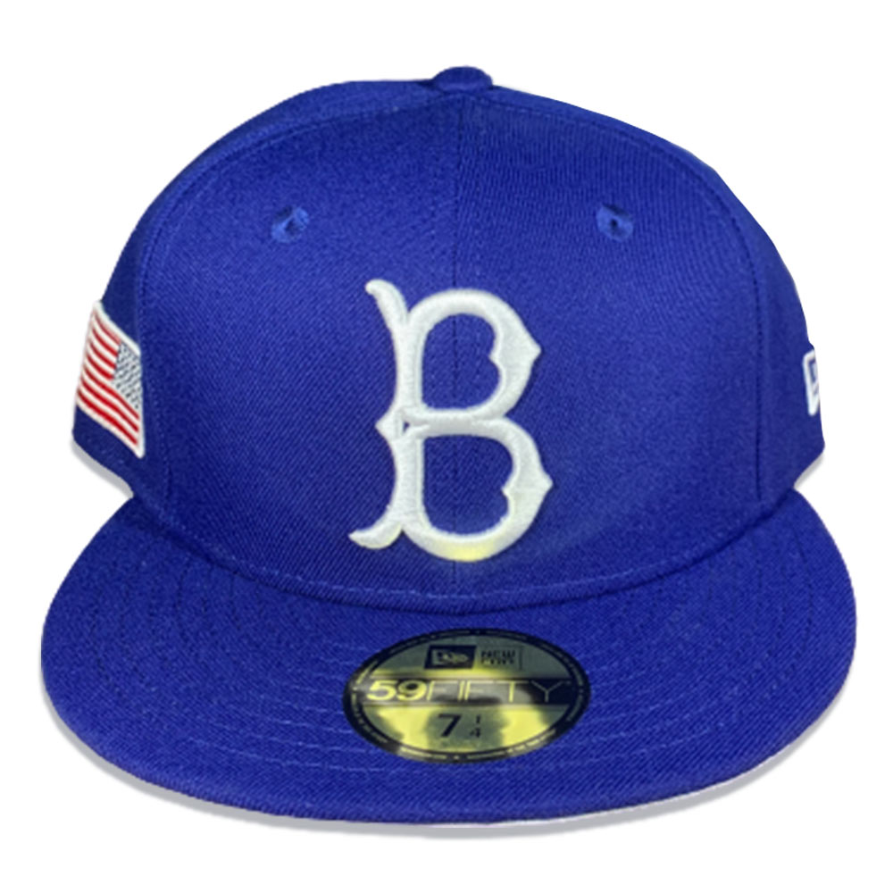 Brooklyn Dodgers New Era Cream Blueprint Custom MP5 Side Patch 59FIFTY Fitted Hat, 8 / Cream